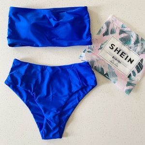 Royal Blue Strapless Bikini